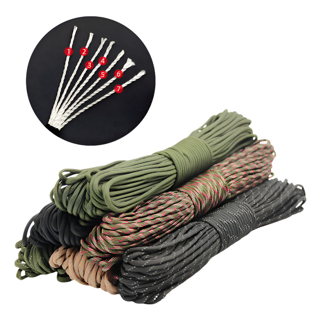 Corda Paracord Cordel Velame 550 100m  Nylon 4mm 7 Fios