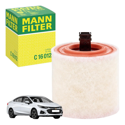 Filtro Ar Motor para GM Chevrolet Cruze 1.4 16V Turbo - 2016 a 2025 (MannFilter C16012) em Oferta na Shopee