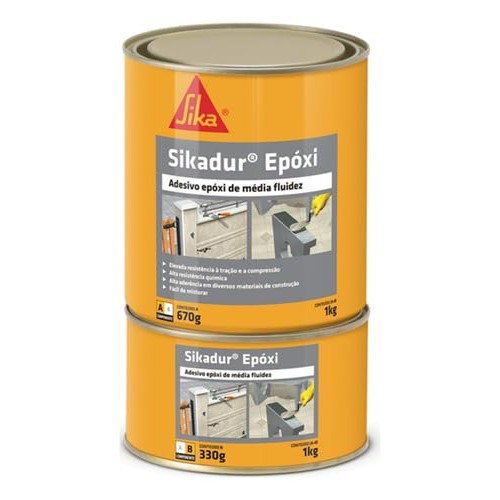 Adesivo Cola Epóxi Sikadur Lata 1kg Sika