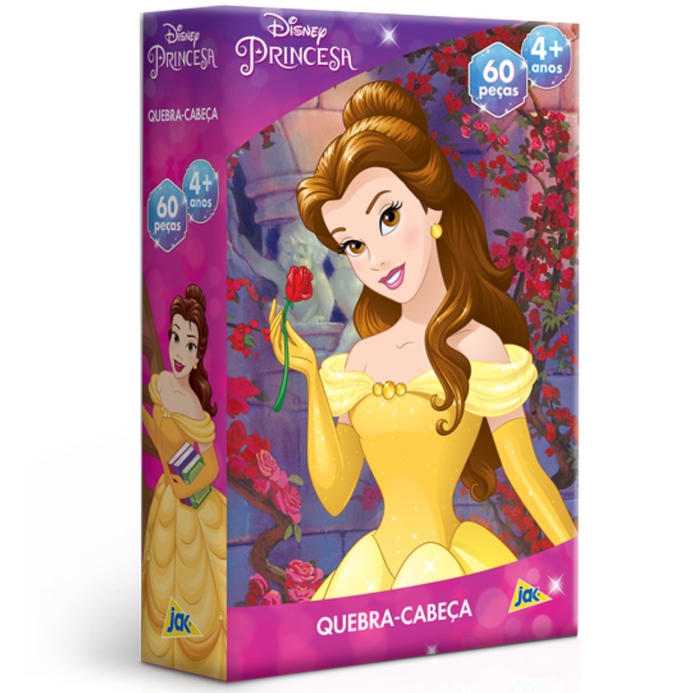 QUEBRA CABEÇA PRINCESA BELA DISNEY 60 PEÇAS JAK TOYSTER PUZZLE FILME DESENHO JOG