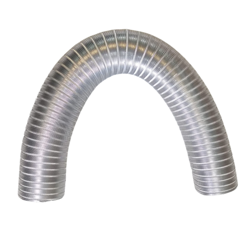 Duto Corrugado Semi Flexível Alumínio Para Aquecedor Coifa 60 A 200mm 1 Metro Esticado