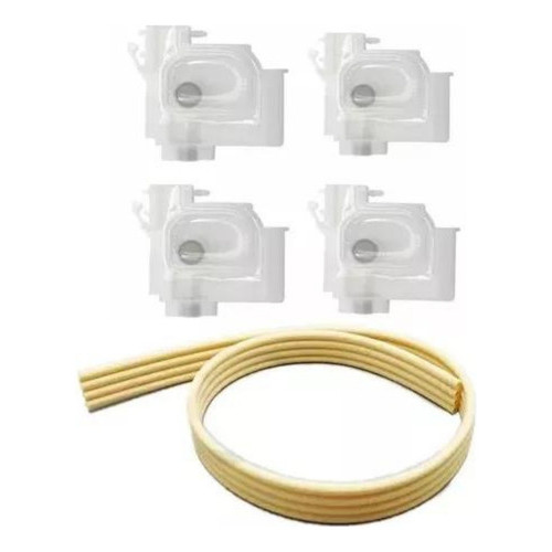 Kit 04 Cartuchos Damper Compatível Epson L355 L375 + Mangueira
