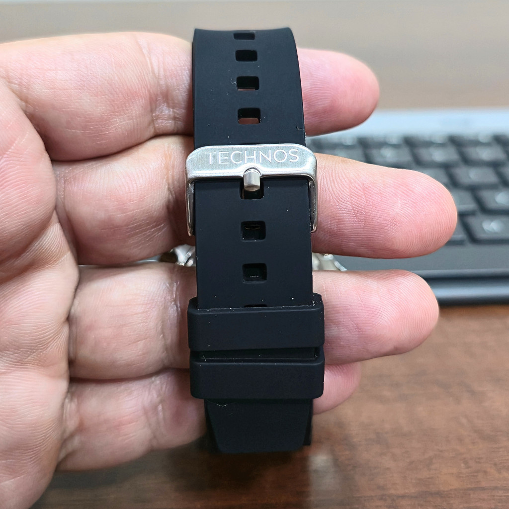 Detalhes do Relógio Technos Masculino Anadigi Skydiver Bicolor WT20561/8P