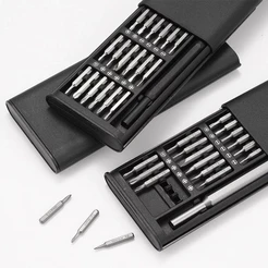 Kit Jogo Ferramenta Chave Magnética Precisão 24 Peças Pequenos Reparos Celular PC Notebook Óculos