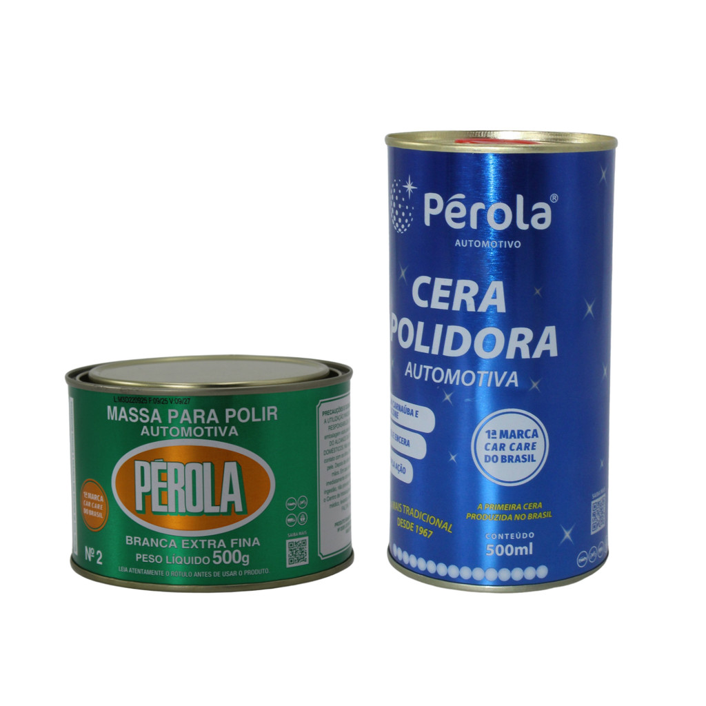 Cera Polidora 500ml + Massa De Polir Pérola N2 500g