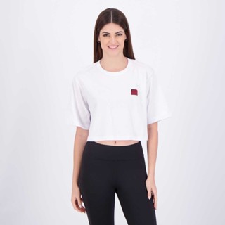 Cropped Flamengo Fervor Feminina Off White em Oferta na Shopee