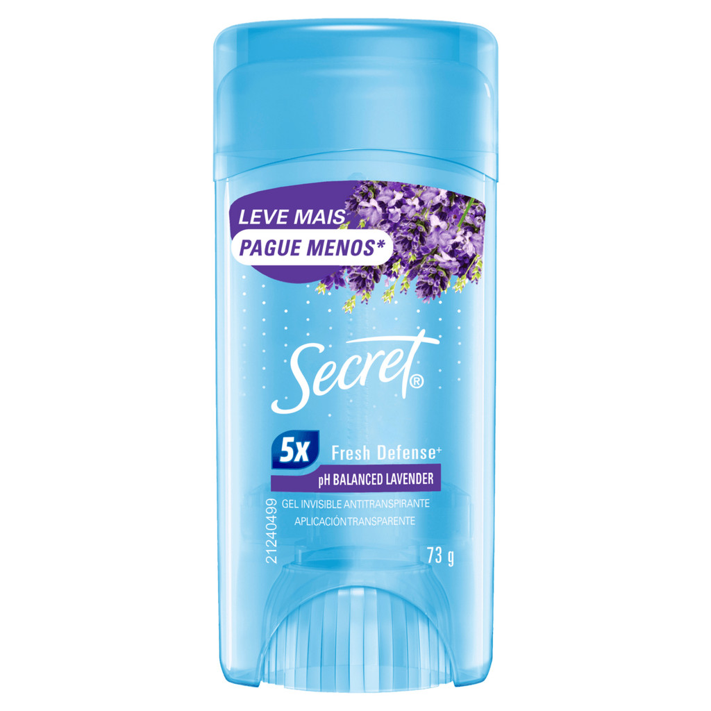 DESODORANTE EM GEL SECRET LAVENDER PH BALANCED 73G em Oferta na Shopee