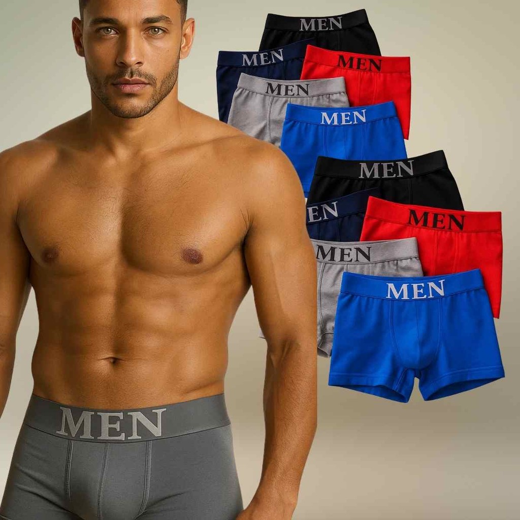 KIT 10 Cuecas Boxers Masculina de Microfibra ou 4 Unidades