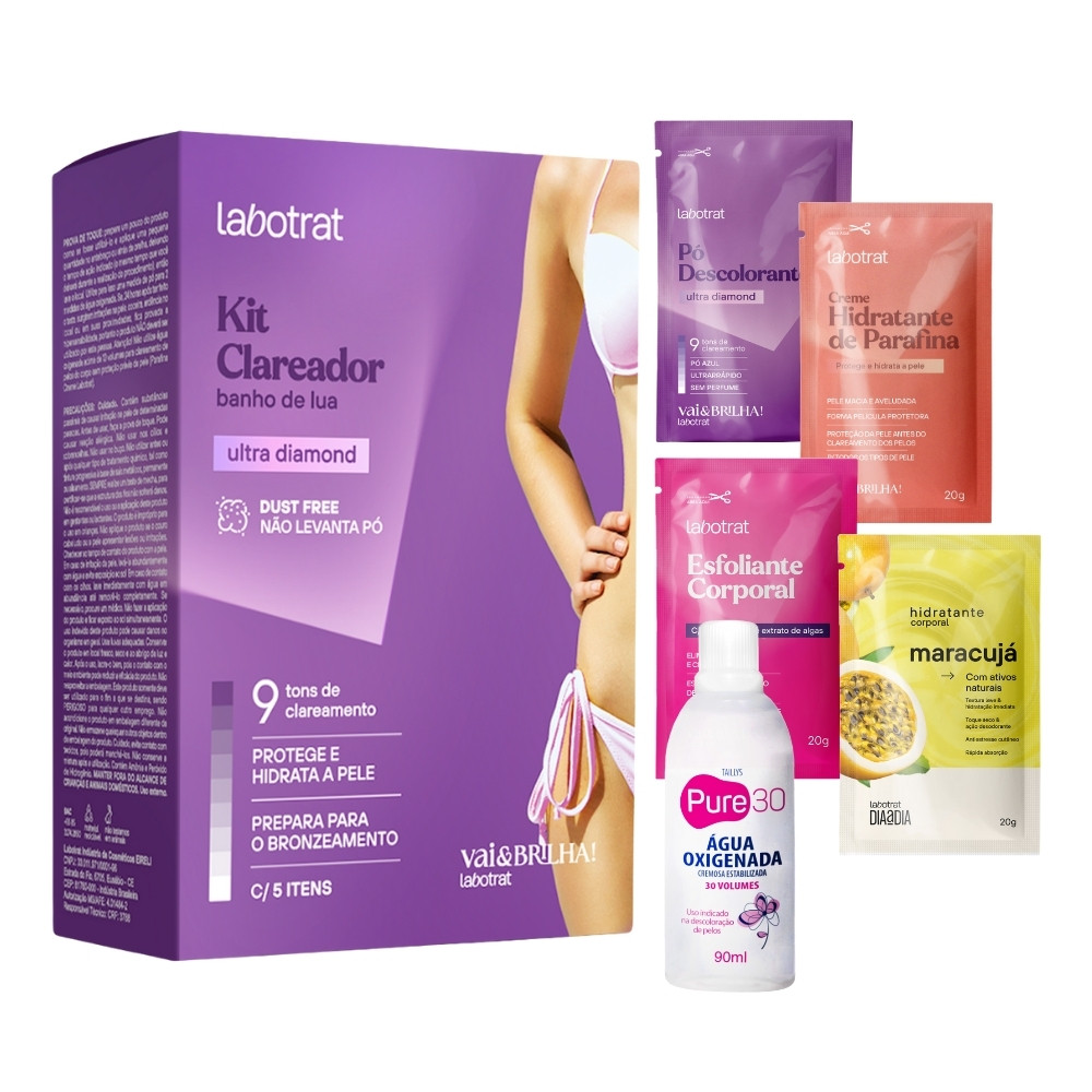 Kit Clareamento Corporal Banho de Lua Hidratação Labotrat em Oferta na Shopee