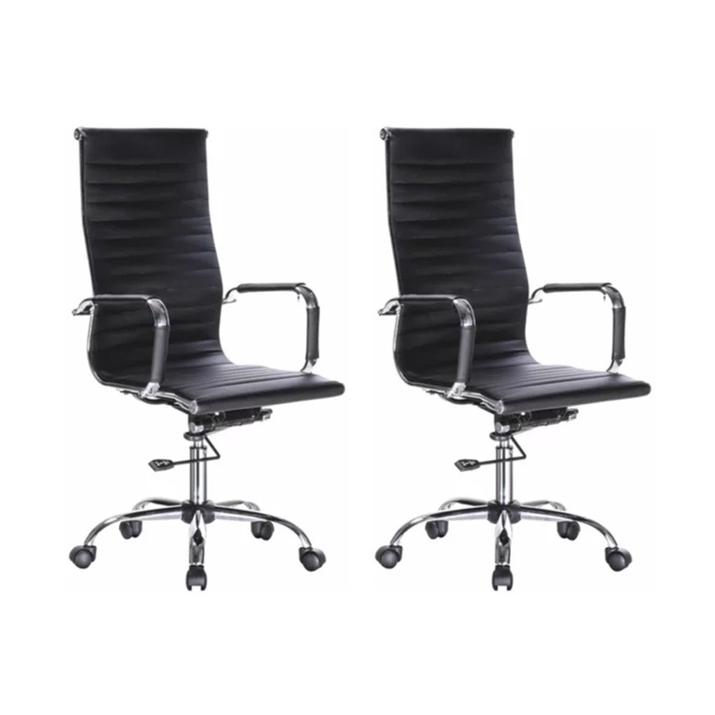 Kit 2 Cadeira para Escritório Presidente Esteirinha Corino Office Cadeira Presidente