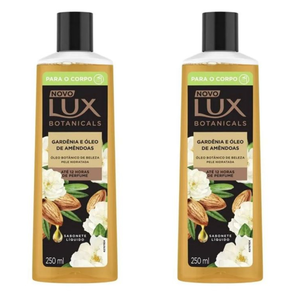 Kit c/2 Sabonetes Líquido Lux 250ml Gardenia E Óleo De Amêndoas