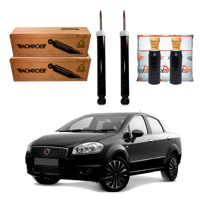 Kit Amortecedor Traseiro Monroe Fiat Linea 1.8 2015 A 2016 em Oferta na Shopee