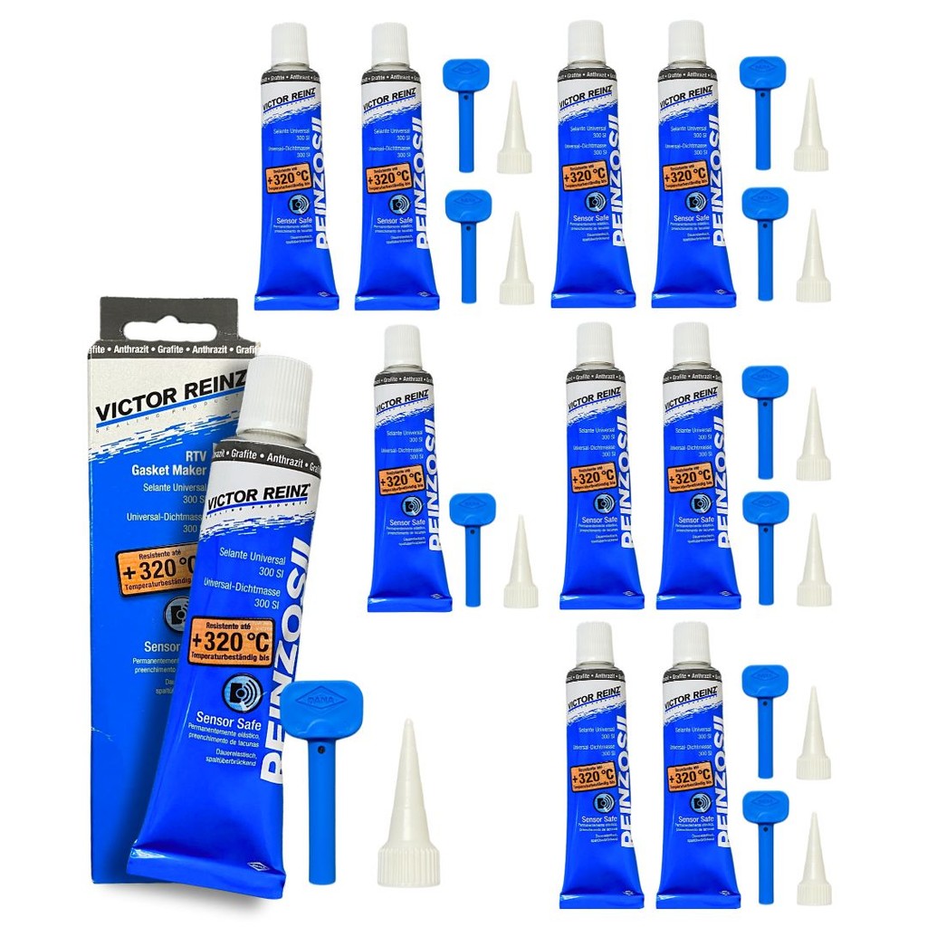 10 Cola Selante Silicone Renzosil Para Selante Junta Carter Óleo Tampa Válvula Coletor Admissão