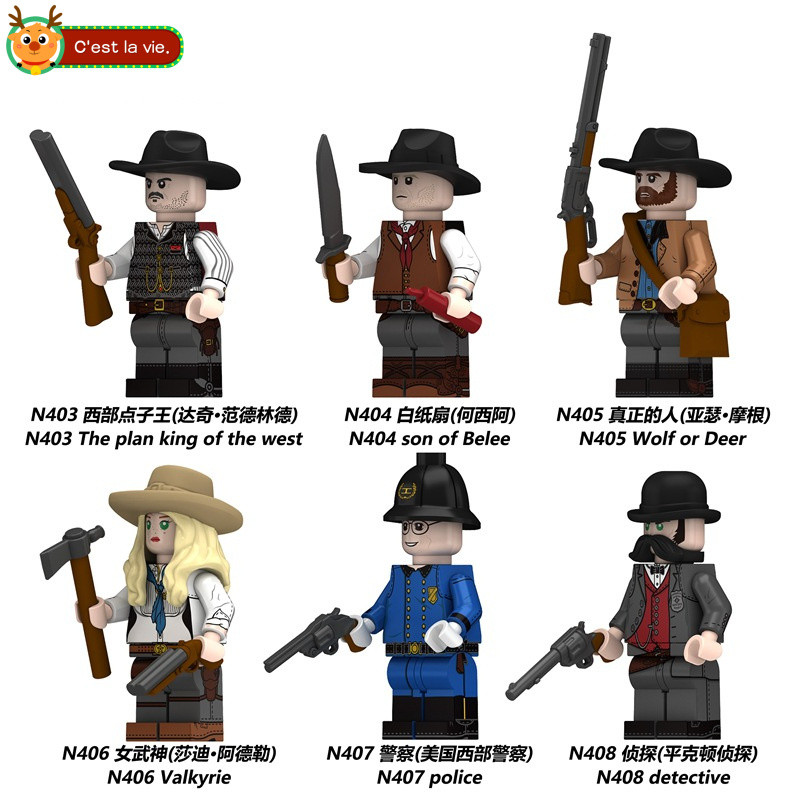 Brinquedos infantis presentes para meninos enfeites montados bonecas Cowboy ocidental