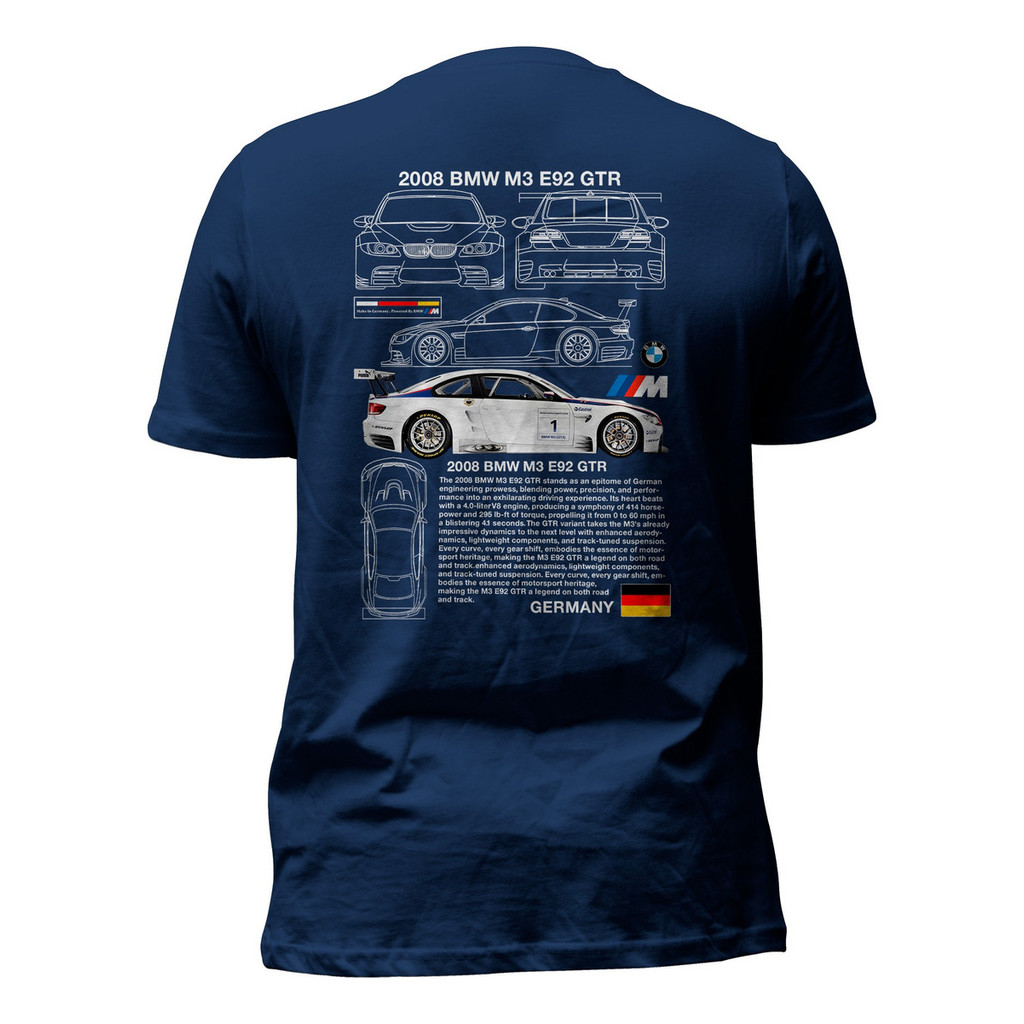 Camiseta Bmw M3 E92 Gtr Gearhead Bimmer Carros Automobilismo