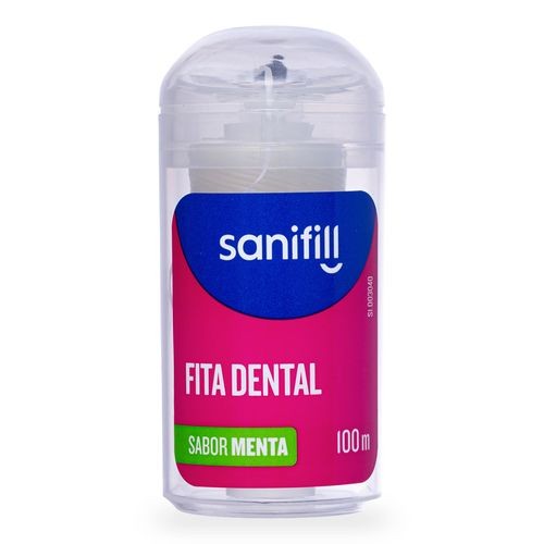 Fita Dental Sanifill Sabor Menta 100 metros em Oferta na Shopee