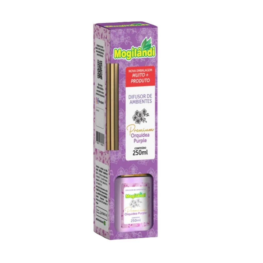 Difusor de Ambientes Premium Mogilândi Orquídea Purple 250ml em Oferta na Shopee