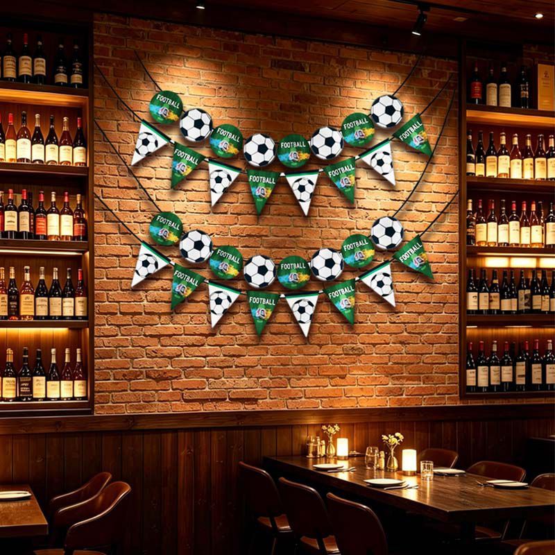 Copa do mundo atmosfera decoração corda bunting Bar Shopping corpo loteria bilhete loja decoração fundo bunting pendurad