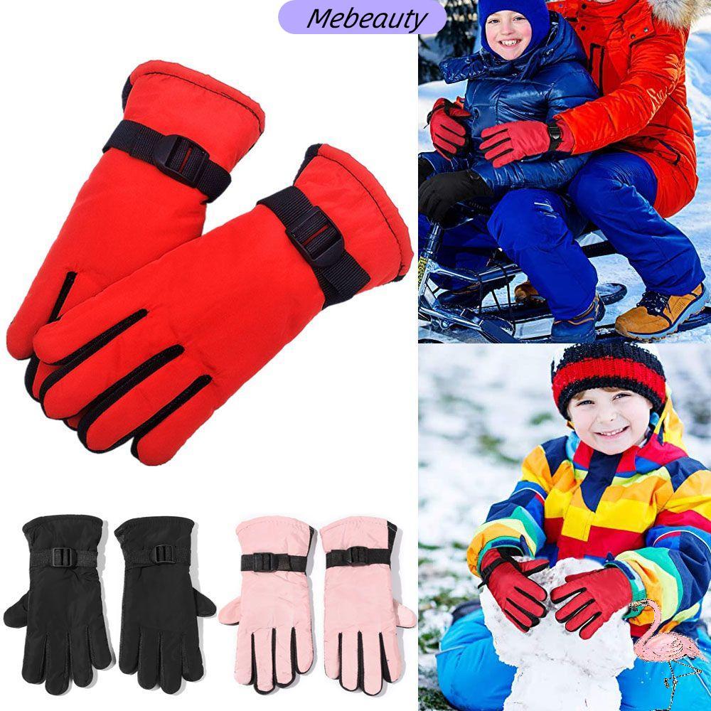 MEBEAUTYBR Luva De Manga Comprida Crianças Montanhismo Inverno Deve Engrossar Neve Quente Snowboard