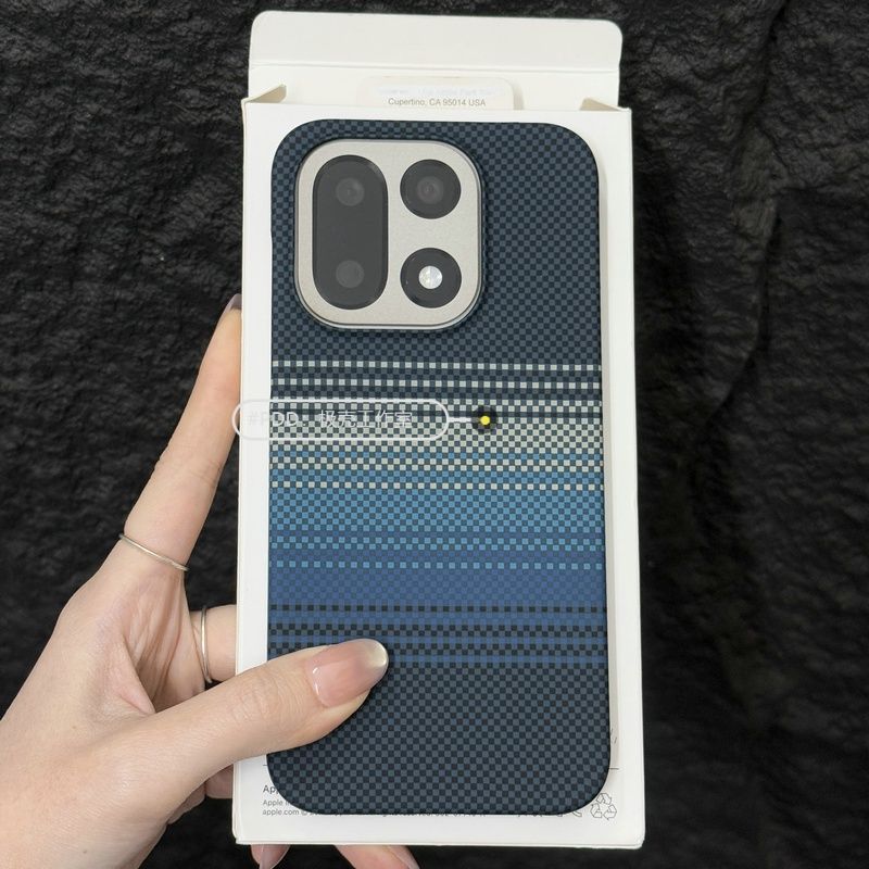 Adequado para a capa do telefone OnePlus 15, textura de fibra de carbono Kevlar, criativa, leve, fosca, capa rígida anti
