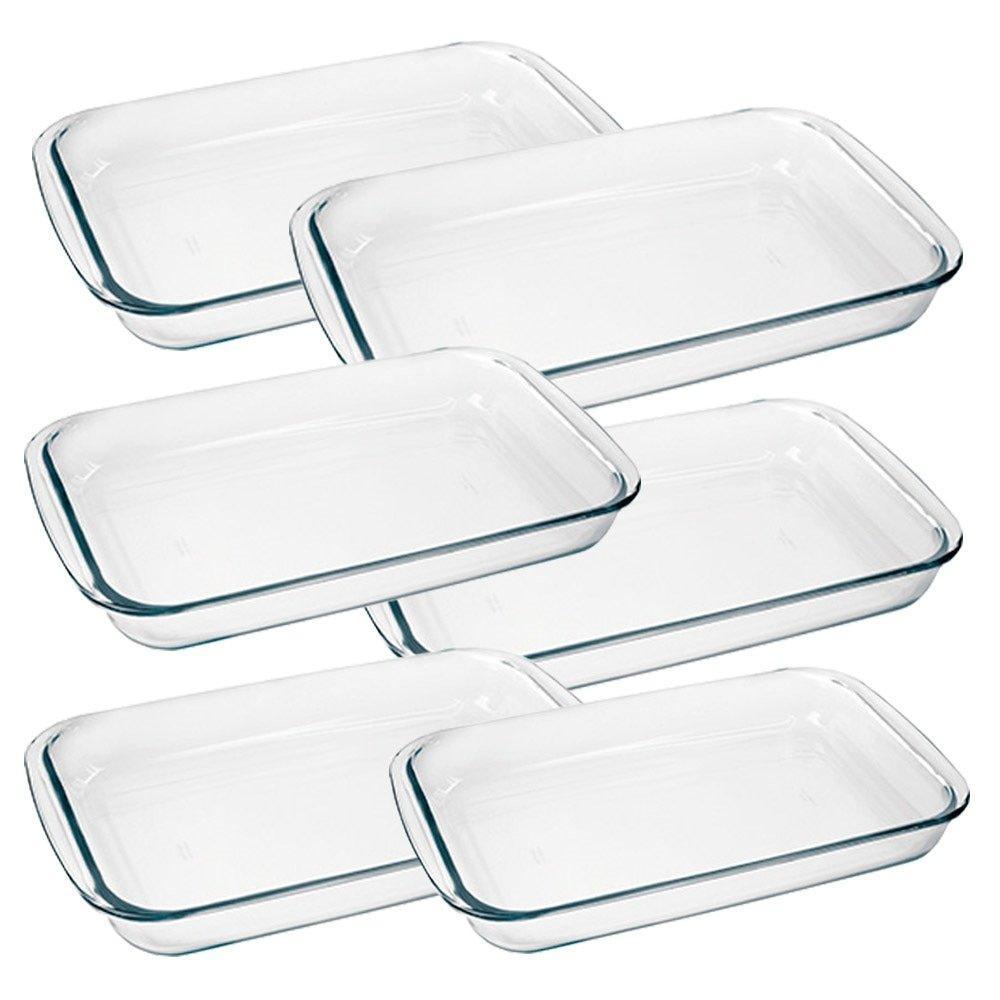 Conjunto de Assadeiras Marinex Retangular 2,9 Litros Grande 6 Peças