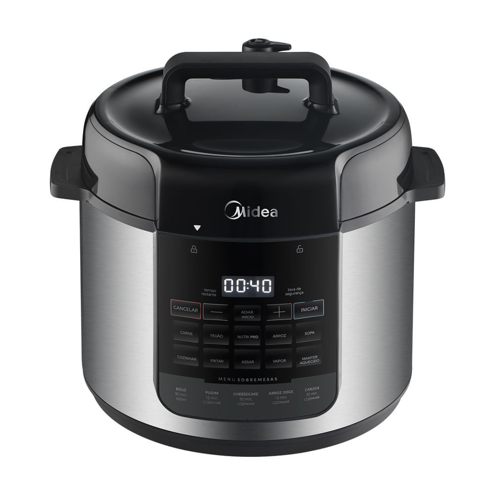 Imagem Panela de Pressão Elétrica 5L NutriPro Inox Midea