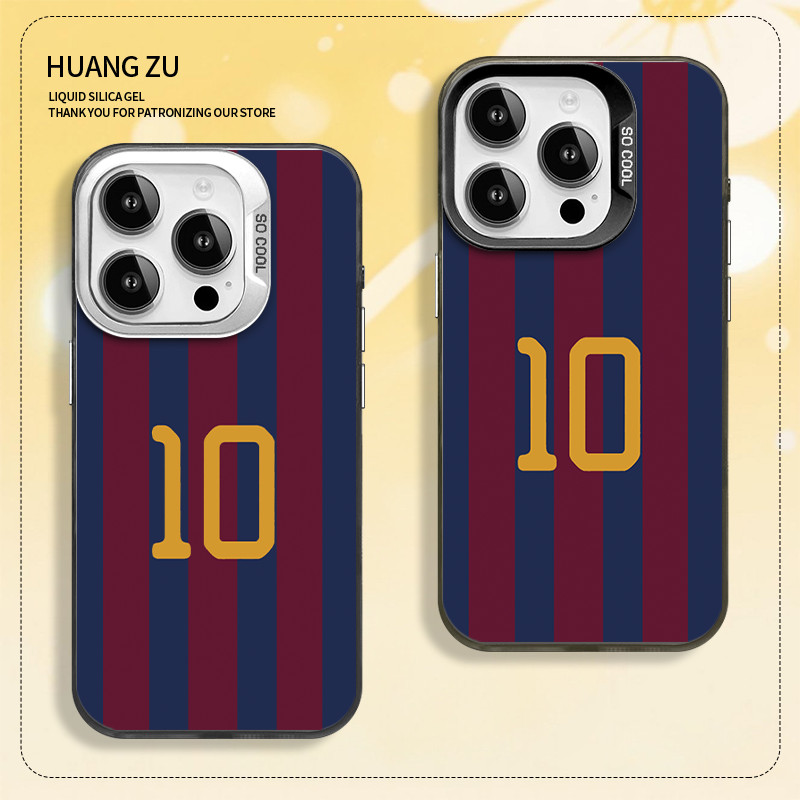 Barcelona No. 10 striped jersey phone case for Motorola E13 14 G10 14 22 24 34 53 54 84