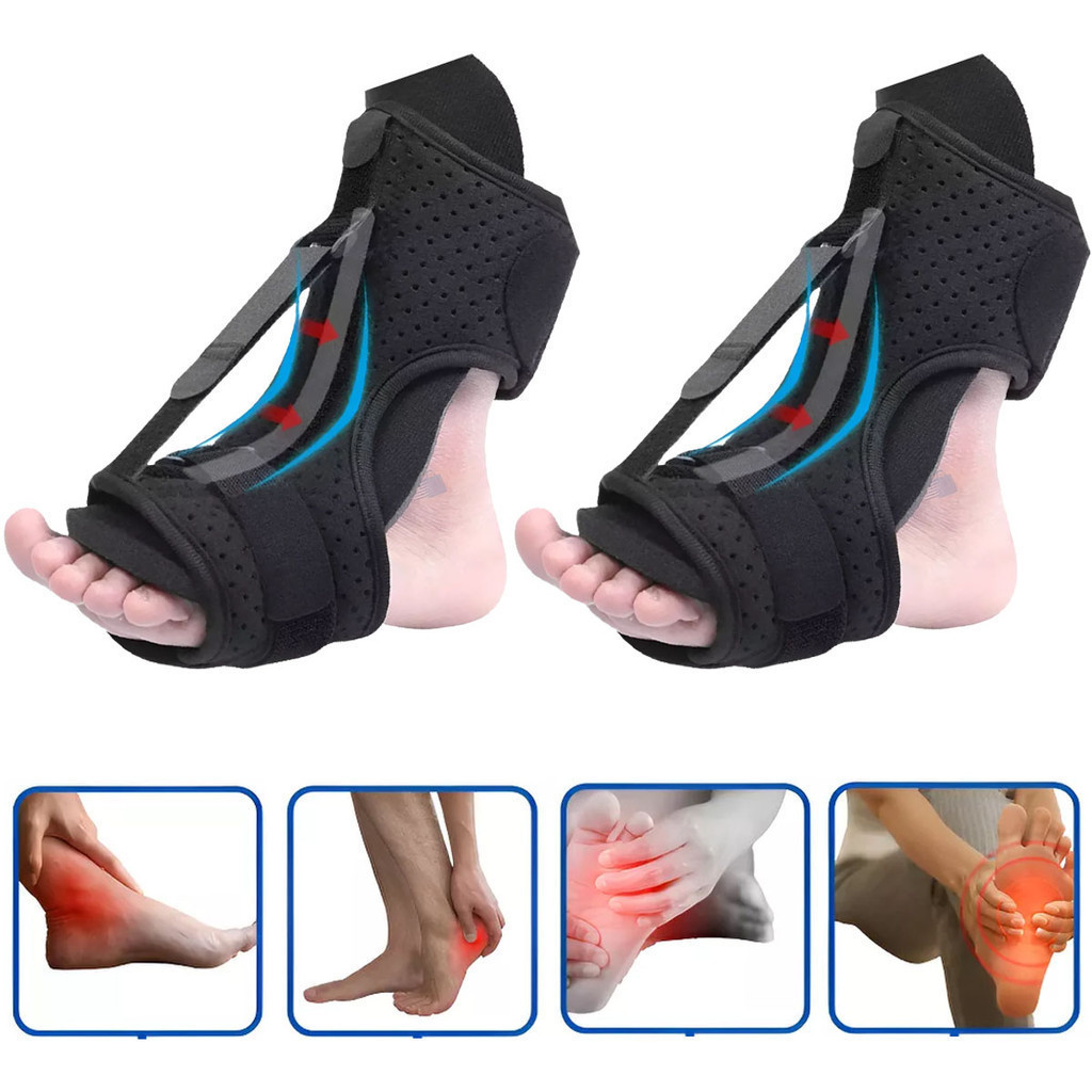 Órtese Noturna para Fascite Plantar – Tala para Esporão e Pé Caído – Par de Suporte Ortopédico