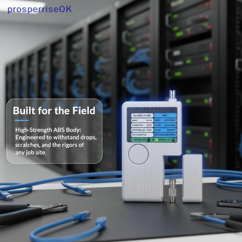 [newpros] Testador De Cabo De Rede Telefônica Multifuncional 4 Em 1 RJ45/RJ11/USB/BNC LAN Cable Cat5 Cat6 Fio [pubr]