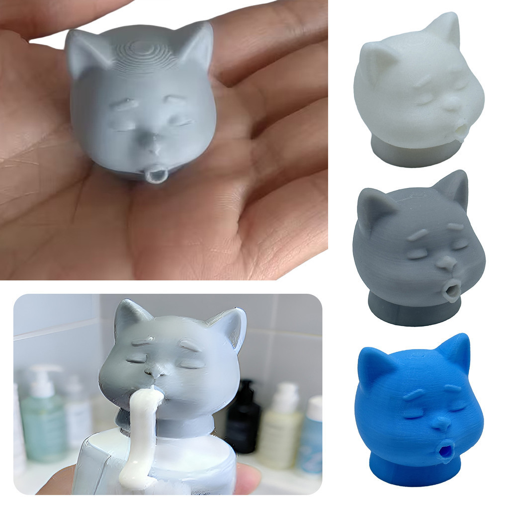 bluehome Vômito Gato Dispensador De Pasta De Dente Gatinho Cabeça Topper Banheiro Proteção Contra Poeira Tampa Acessório