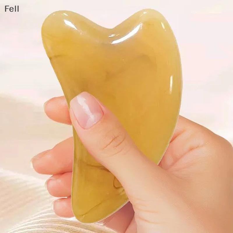 [Fel] Conjunto De 2 Peças De Placa De Raspagem De Chifre De Boi Beleza Facial Rosto Olho Tendão Massagem Sti Venda Quent