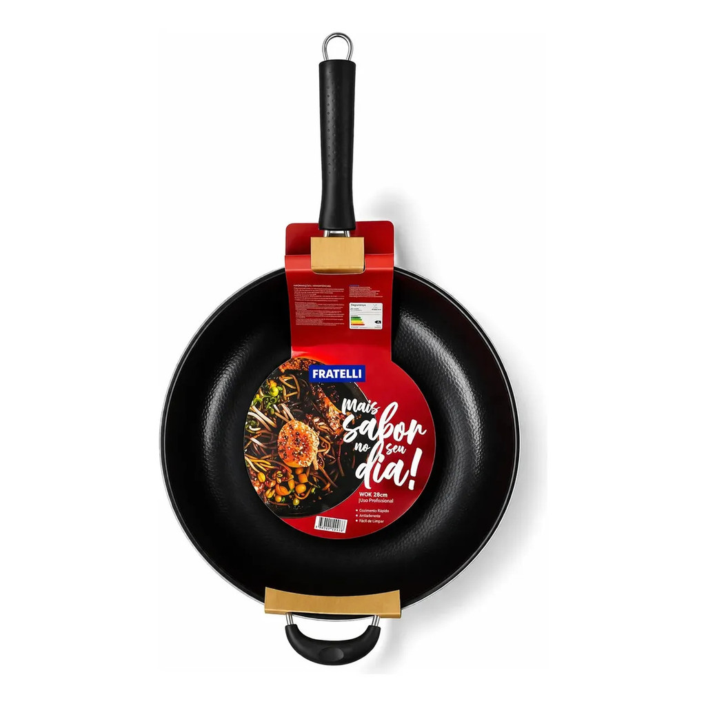 Imagem Frigideira Wok Profissional Fratelli 34cm Yakisoba Moqueca