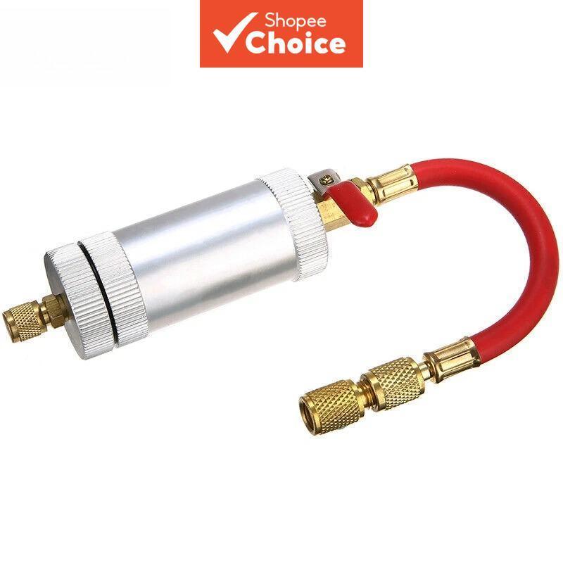 Injetor de Óleo e Corante R134A R12 R22 2OZ Bomba Manual de Giro Adaptador A/C para Carro