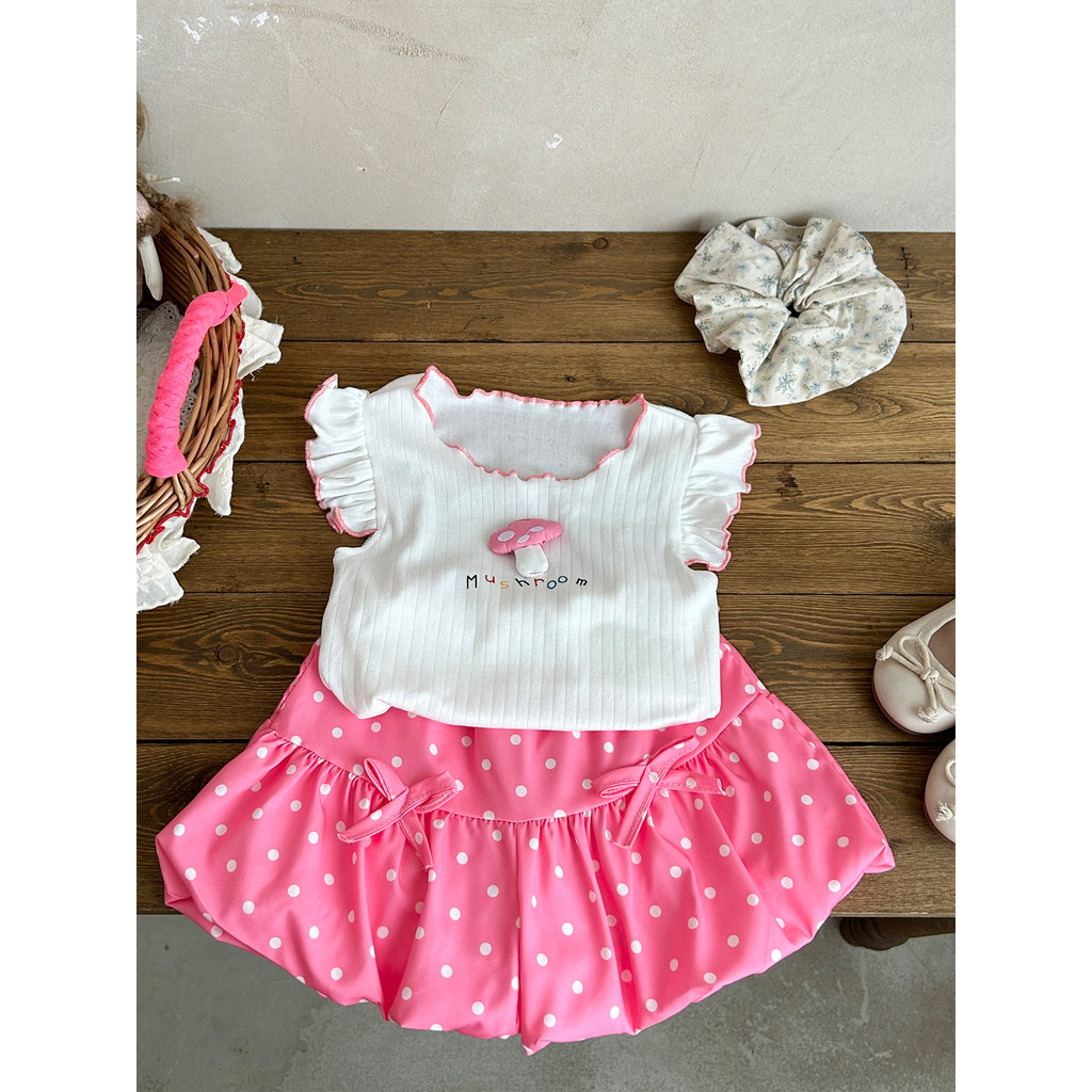 Meninas roupas de verão moda manga voadora terno de duas peças bebê verão Casual menina doce roupas do bebê crianças