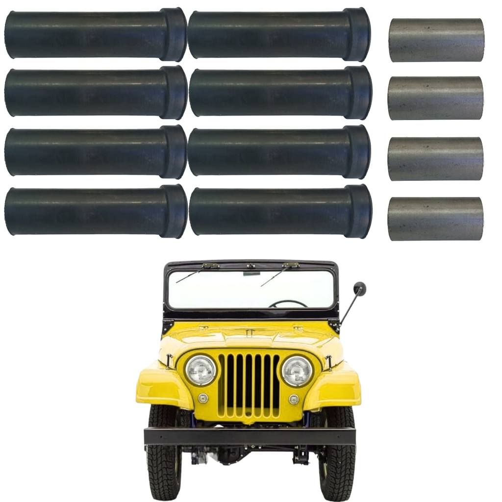 Kit De Buchas Da Suspensão Jeep Ford Willys Cj5 Borracha 55/83