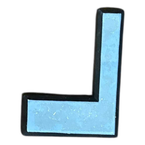 Emblema L Ford Corcel Antigo 78 84 Adesivo Autocolante Cinz Cinza