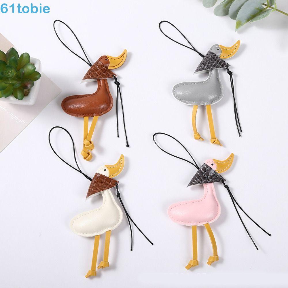 TOBIE Couro Pu Pato Chaveiro , Cabide De Desenho Animado Cachecol Pingente De , Faça Você Mesmo Moda Artesanal Bolsa Cha