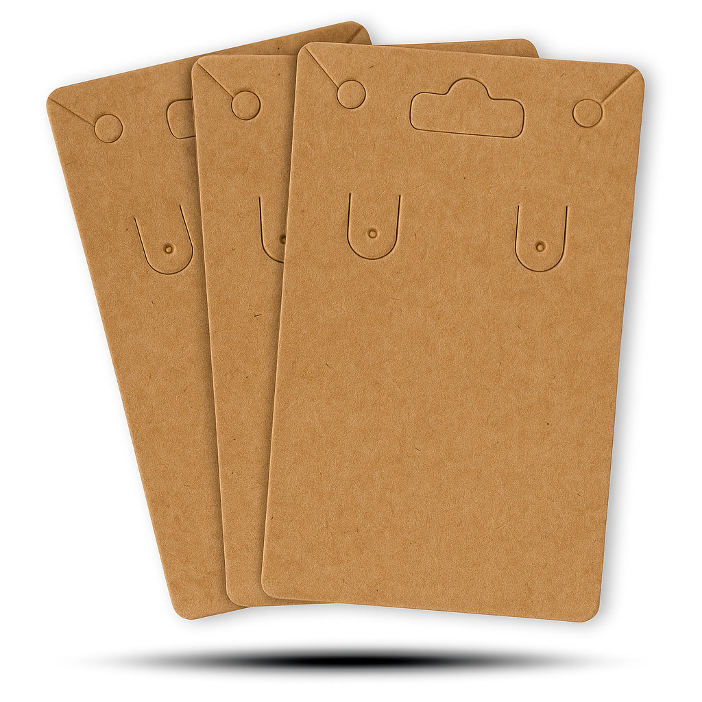 1.000 Tags Biju de Brincos e Correntes Papel Resistente Kraft