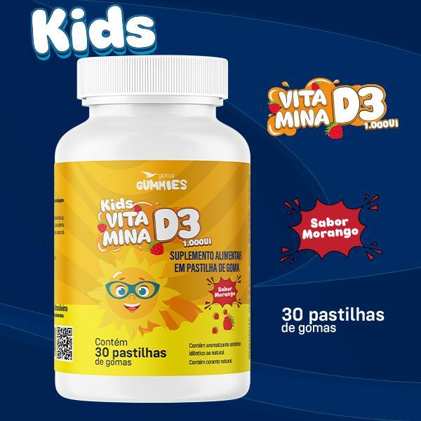 Gummies Kids Vitamina D3 1000 UI – Sabor Morango