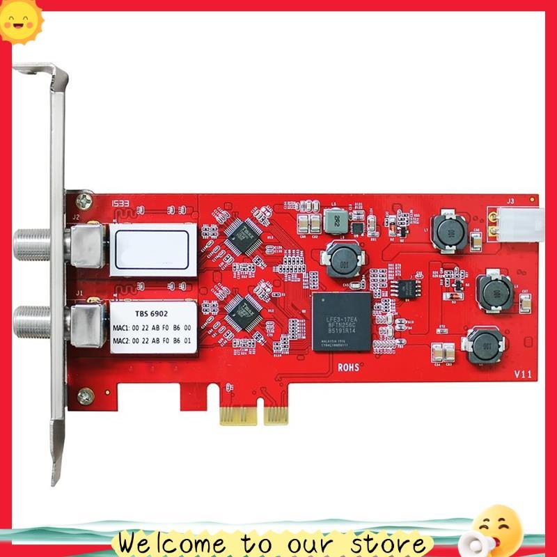 Sassoon1tbs6902 Para TV Broadcast Satélite FTA Dual DVB-S2 PCIe Card 2x LNB QPSK BPSK Captura De Vídeo Watch E Record Ch