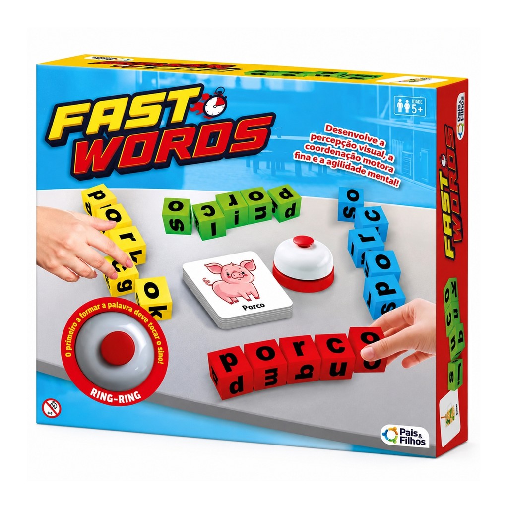 Jogo Fast Words Coordenação e Agilidade Pais & FIlhos
