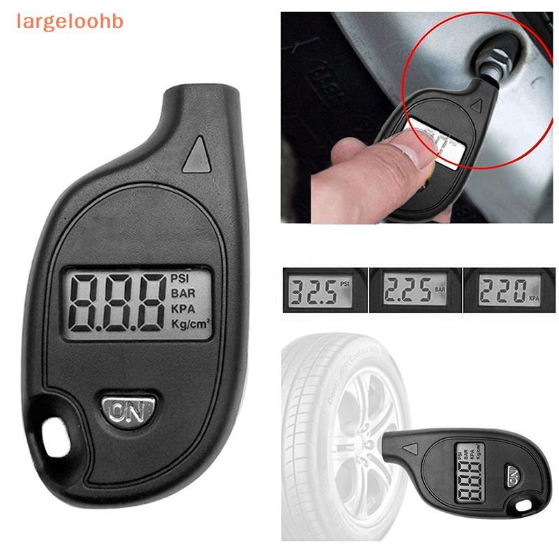 [largeloohb] 1 Pc Medidor De Pneu Display Lcd Digital Testador De Pressão De Ar De Carro Auto Motocicleta Alarme De Segu