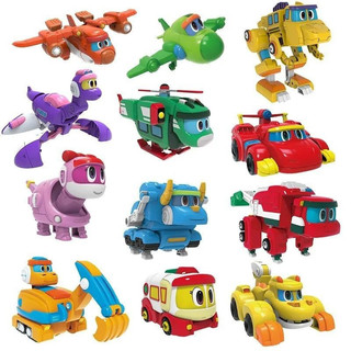 O mais recente brinquedo de dinossauro transformável Gogo REX em ABS, que se transforma em carro, avião e barco, brinque