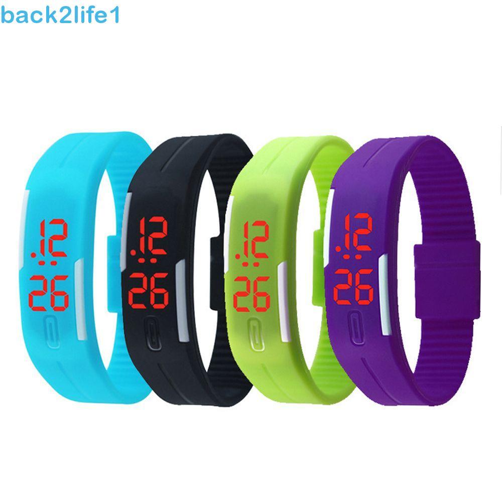 BACK2LIFE1 Esportes Relógios De Pulso Pulseira Silicone Crianças Doce Cor Unissex Moda LED Touch Relógio