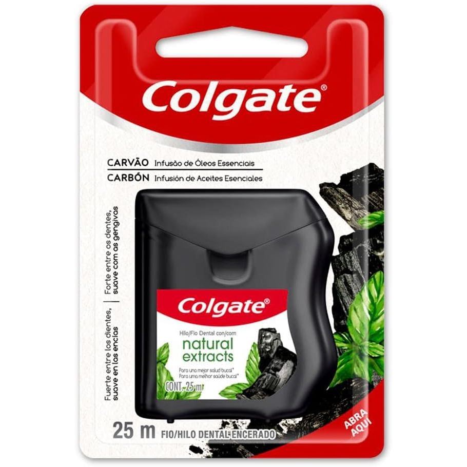 Fio Dental Colgate Natural Extracts Carvão 25m