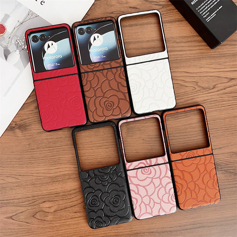 Para Motorola Moto Razr 40 Ultra , 50 , Capa De Telefone Dobrável Camélia Elegan