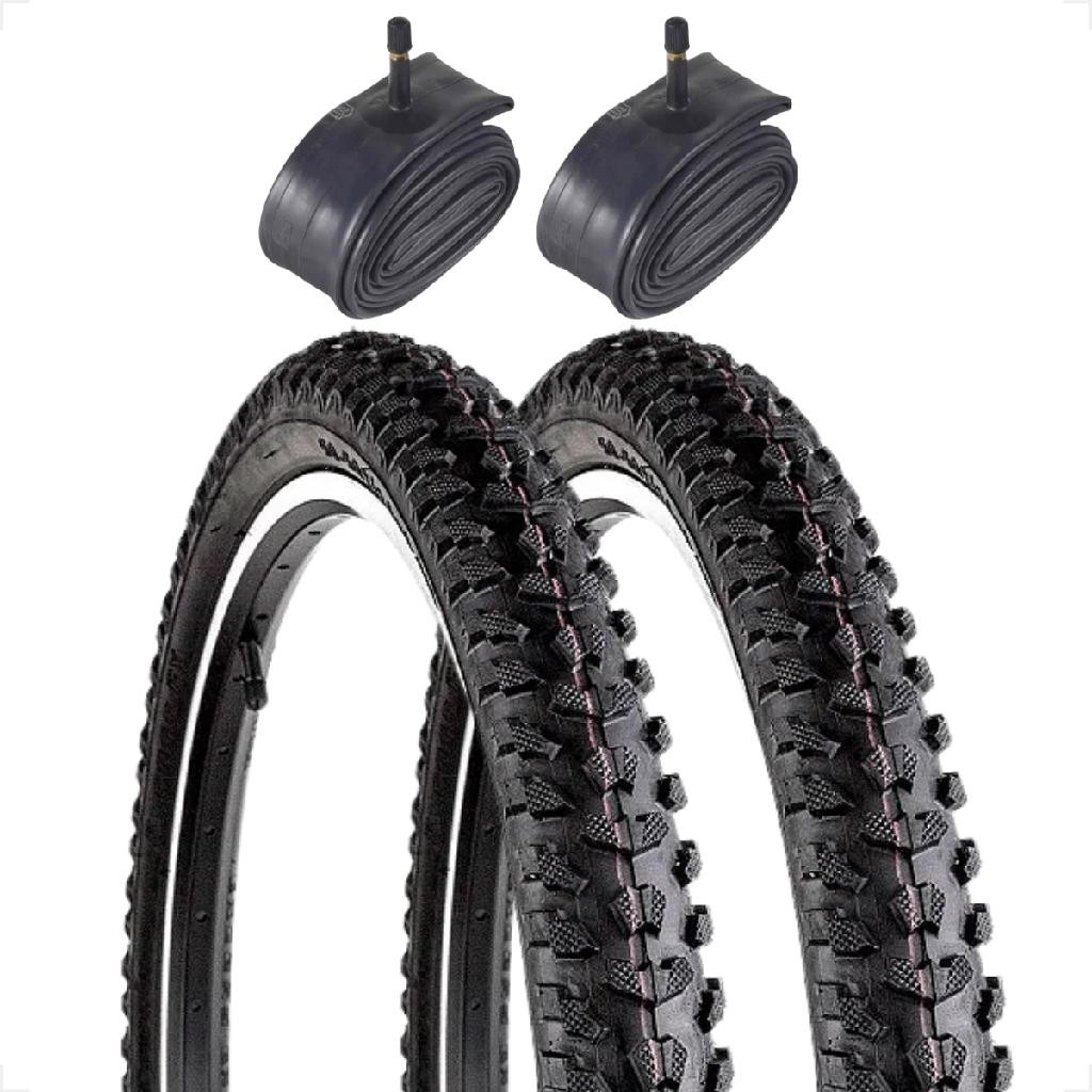 PAR Pneu bicicleta Levorin Excess aro 16 x 1.75 Cravudo Infantil banda leve + PAR Camara bico grosso
