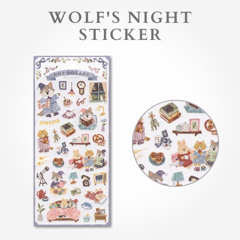 Mind Wave Merry Friends Sticker – Wolf's Night Walk 81911
