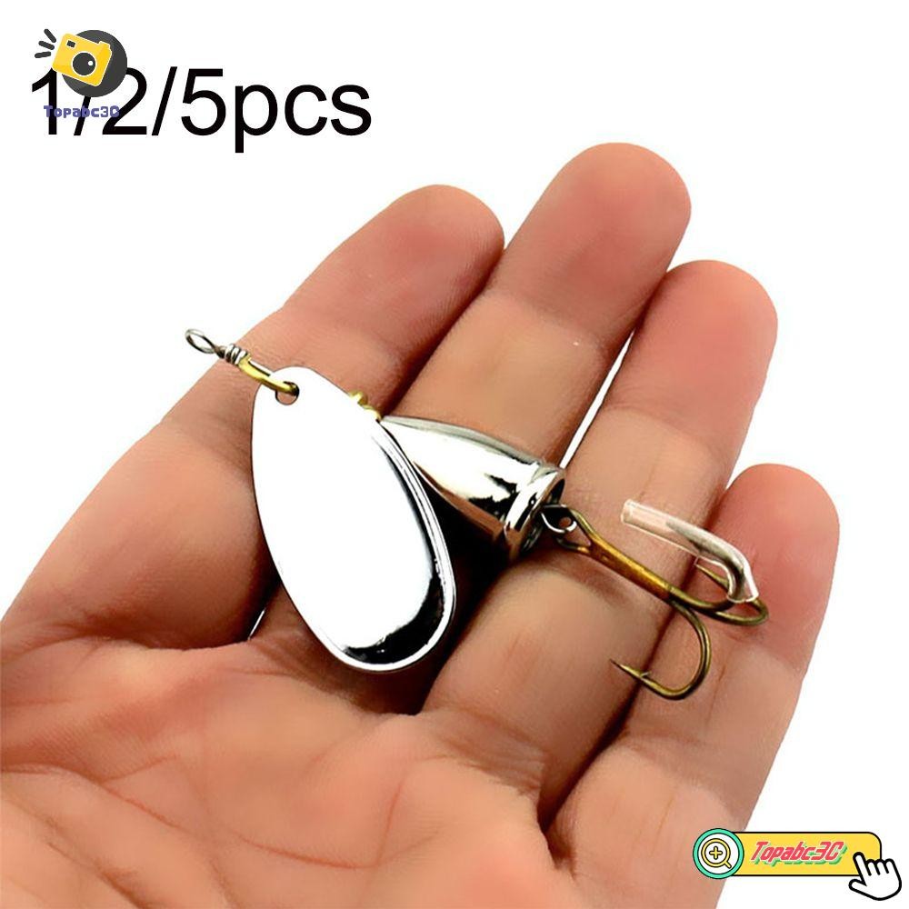 TOPABCC 1/2/5pc Colher Spinner Lantejoulas Isca De Manivela Portátil Durável em Oferta na Shopee