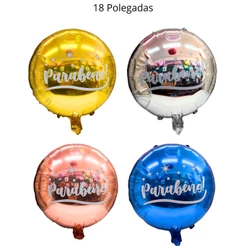 10 Balão Metalizado Parabéns 45cm Festa Decoração Aniversário Formatura Casamento Decoracao enfeite